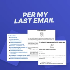 Per My Last Email: Email Tips and Templates for Freelancers and Clients