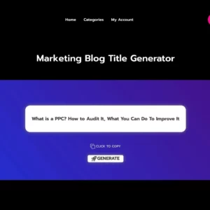 Unlimited Titles – Blog Title Generator