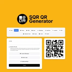 SQR QR Generator – Dynamic Short links and QR codes – Plus exclusive